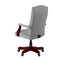 Regency Ivy League Clubhouse Dining or Meeting Swivel Chair- Grey/ Mahogany 9040GYMH - alternate 2